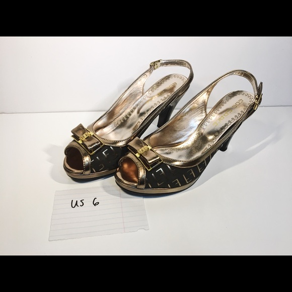 Slingback Peep Toe Heels size 6 - Picture 1 of 4